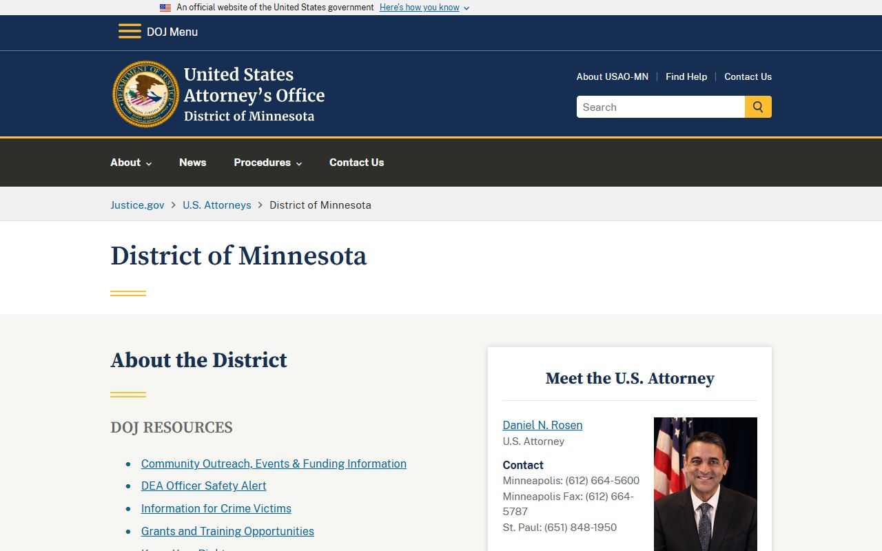 Grant County arrest records federal prosecutor distinction