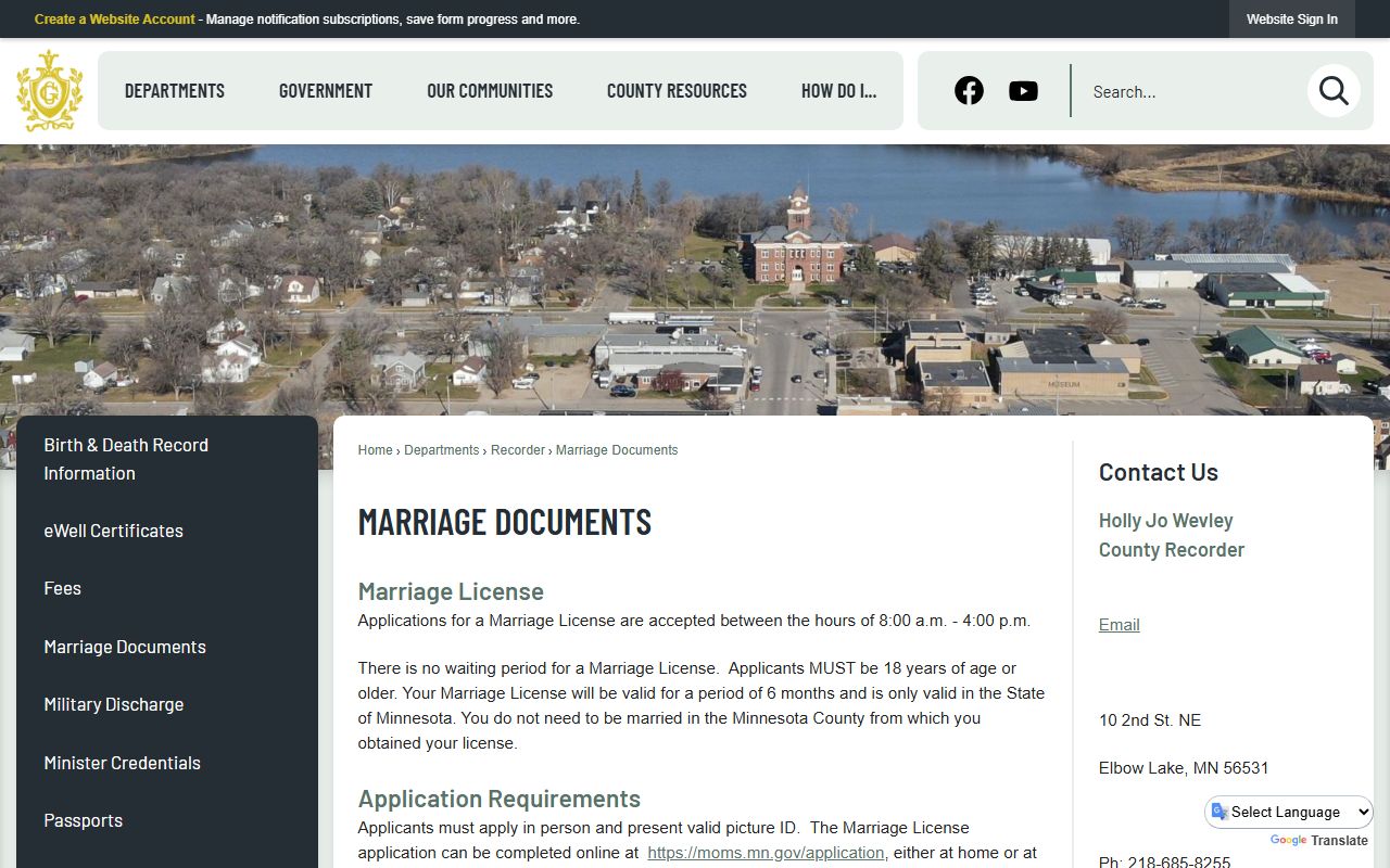 Grant County marriage and divorce records Grant County marriage documents